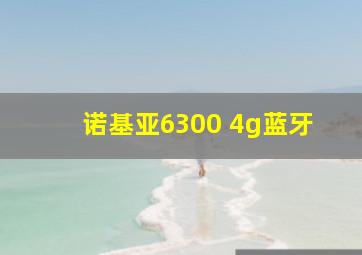 诺基亚6300 4g蓝牙